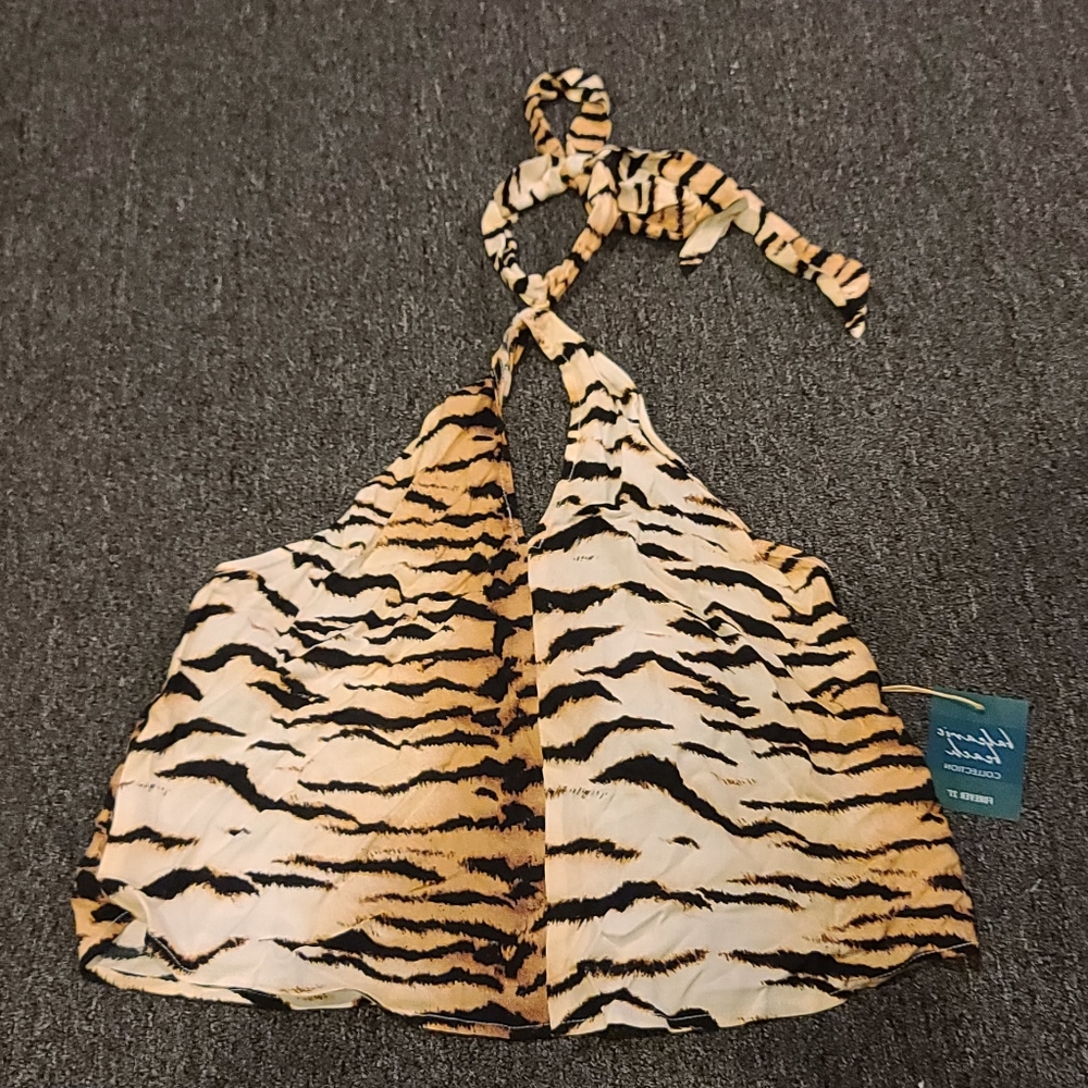 Tiger print halter top